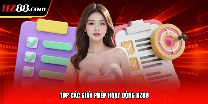 Top các giấy phép hoạt động HZ88